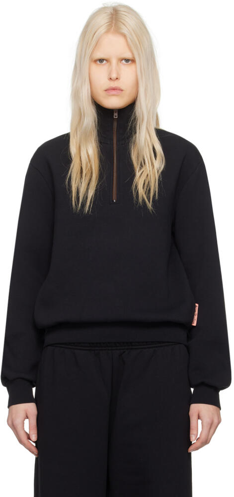 Acne Studios Black Half-Zip Sweater Cover