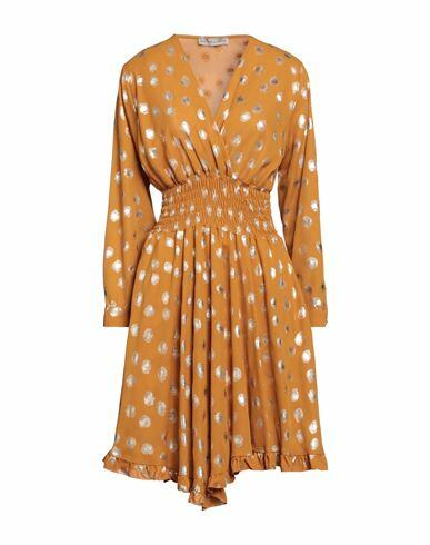 Boutique De La Femme Woman Mini dress Camel Polyester Cover