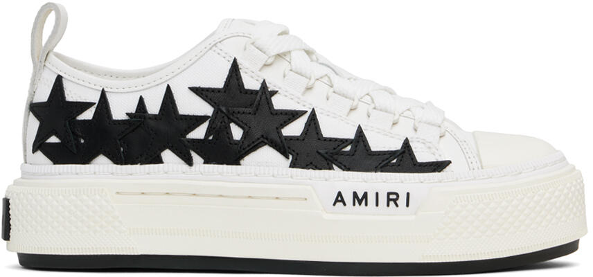 AMIRI White & Black Stars Court Low Sneakers Cover