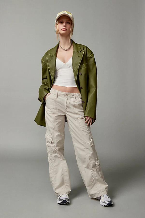 BDG Y2K Low-Rise Relaxed Cargo Pant in Neutral Cover