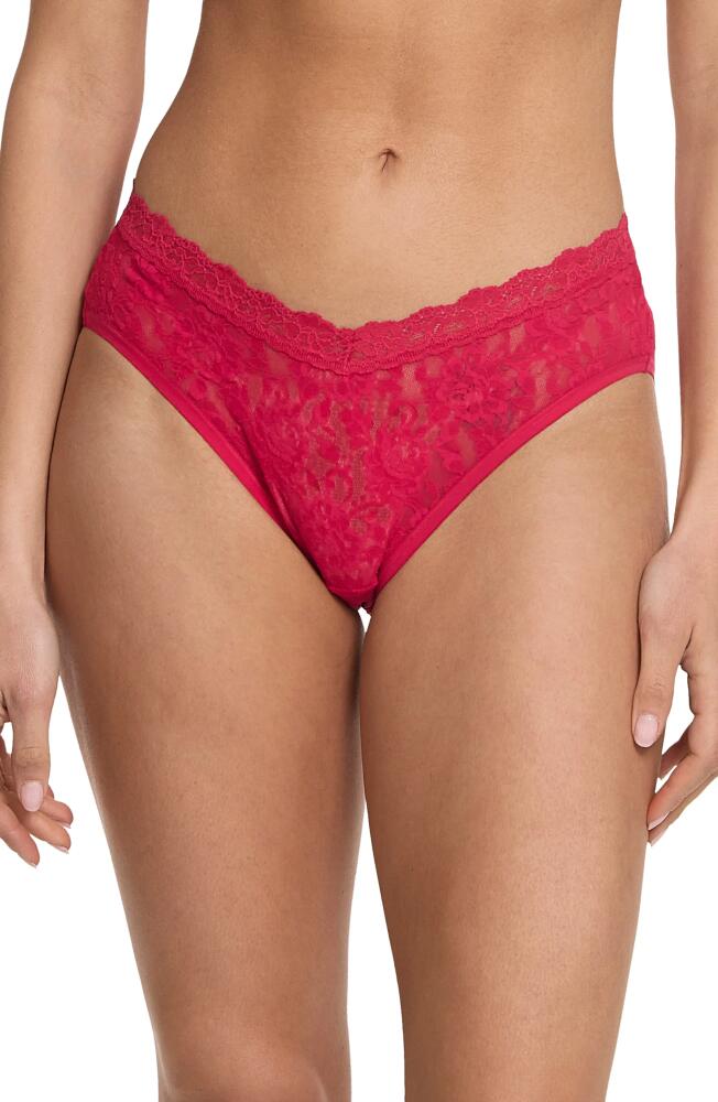 Hanky Panky High Cut Briefs in Beet Juice Red Cover