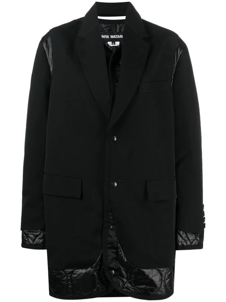 Junya Watanabe layered-design wool jacket - Black Cover