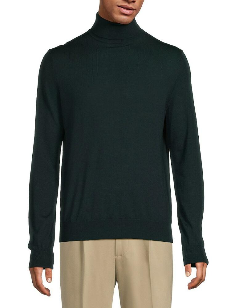 Bruno Magli Men's Classic Fit Merino Wool Turtleneck Sweater - Green Cover