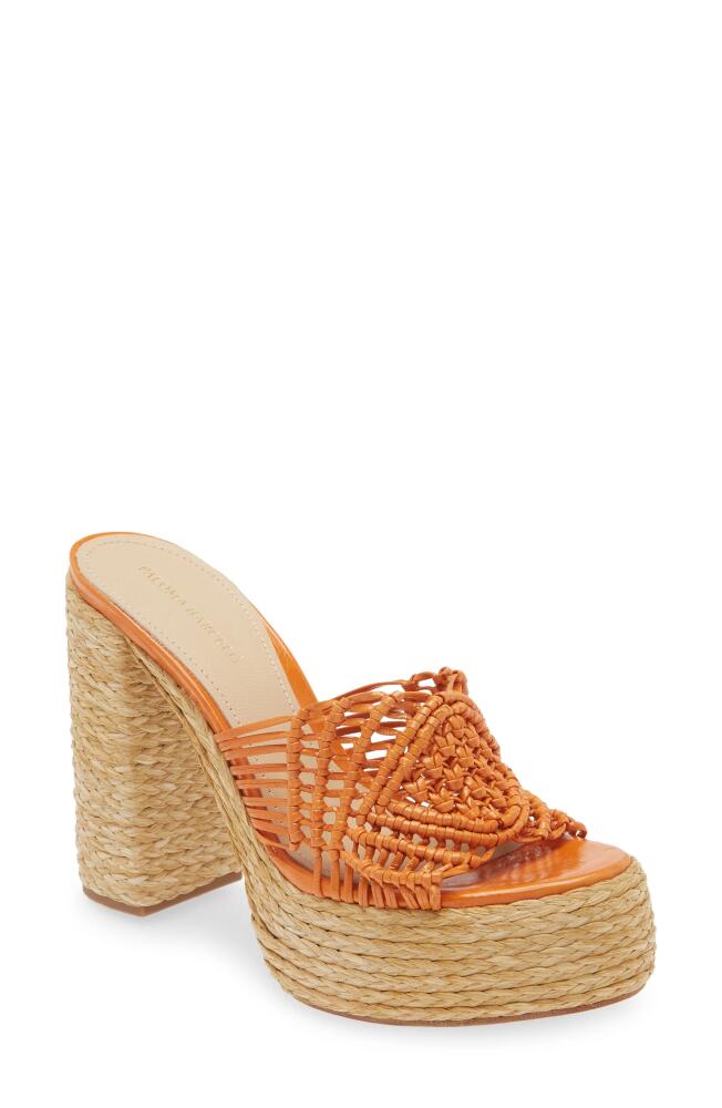 Paloma Barcelo Susana Platform Slide Sandal in Orange Cover