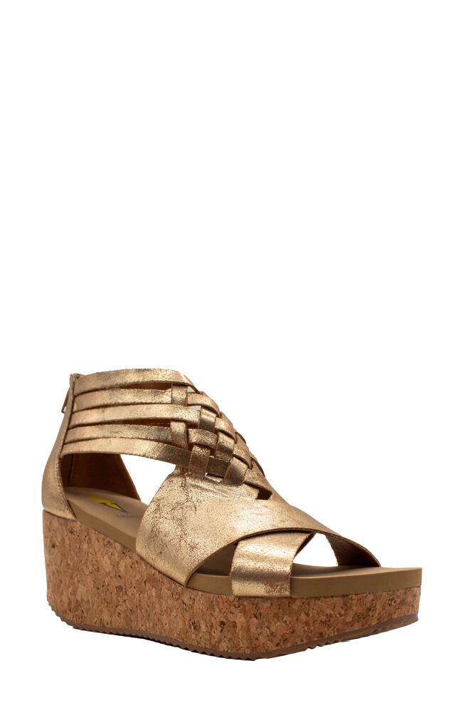 Volatile Midsummer Water Resistant Wedge Sandal in Gold Cover