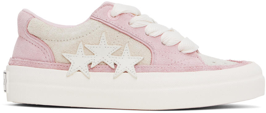 AMIRI Pink & White Sunset Skate Low Sneakers Cover