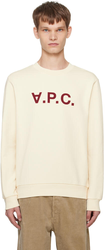 A.P.C. Off-White Standard Grand 'V.P.C.' Sweatshirt Cover