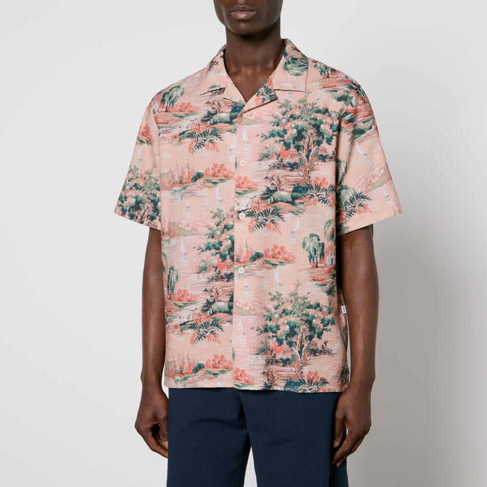 Wax London Didcot Cotton-Blend Seersucker Shirt Cover