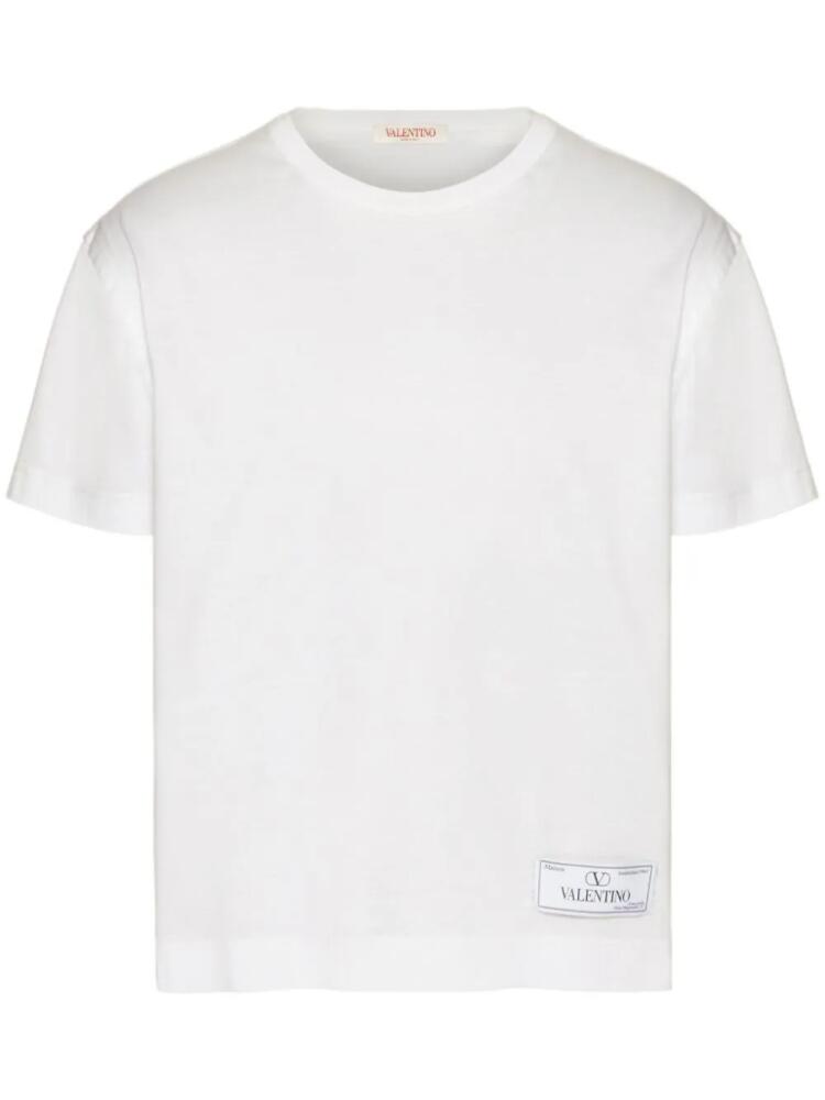 Valentino Garavani logo-appliqué cotton T-shirt - White Cover