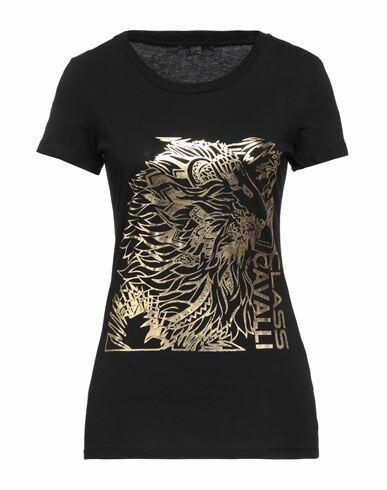 Cavalli Class Woman T-shirt Black Cotton Cover