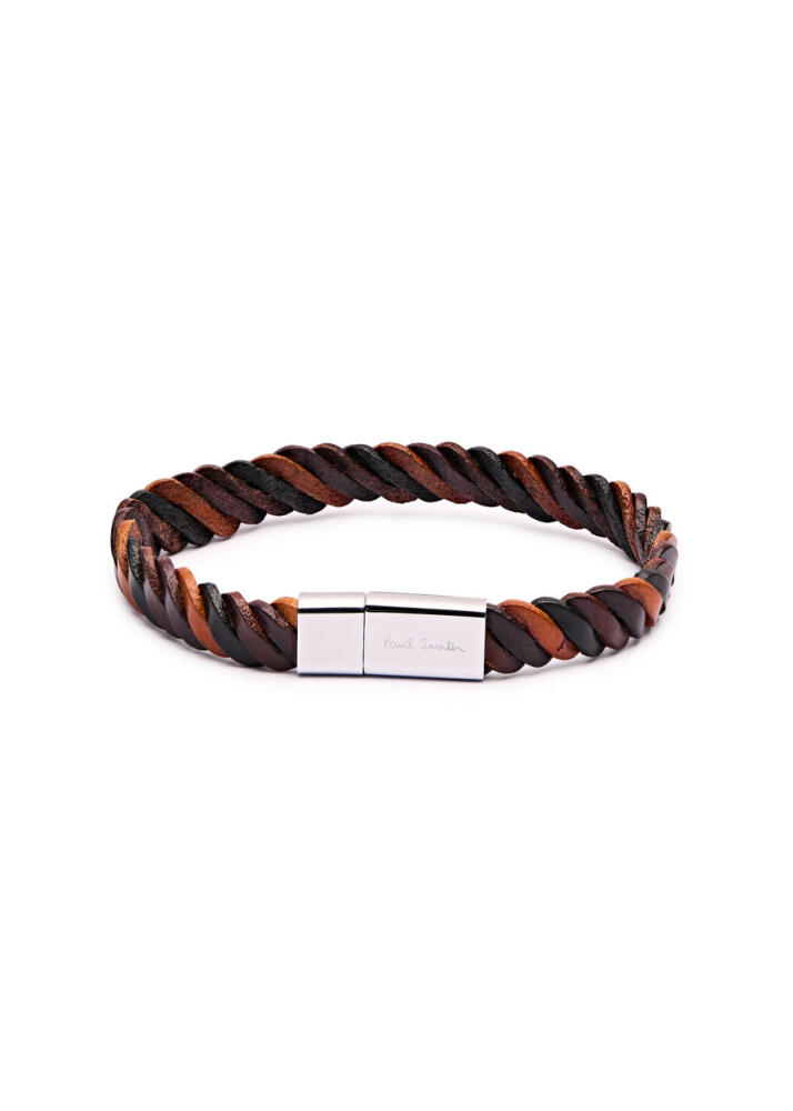 Paul Smith Twisted Leather Bracelet - Brown Cover