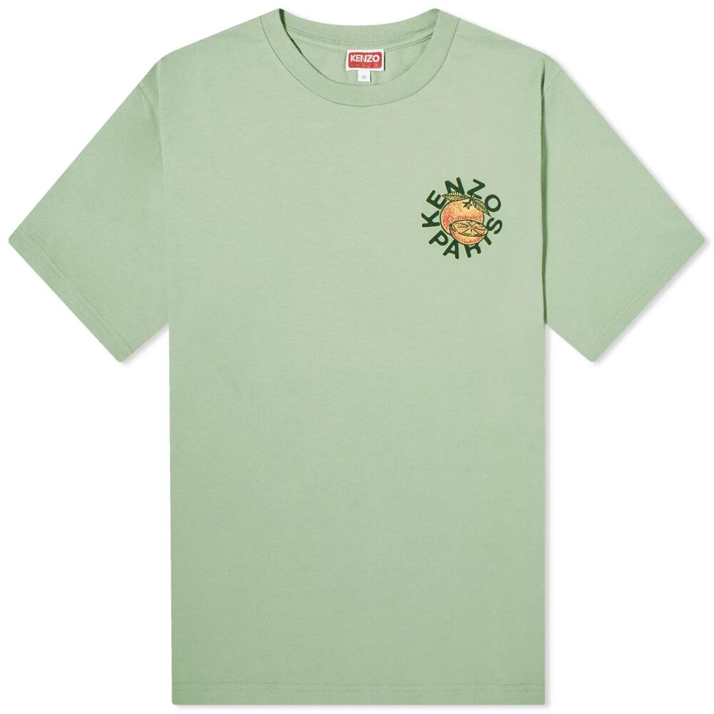 Kenzo Men's Orange T-Shirt in Almond Green Cover