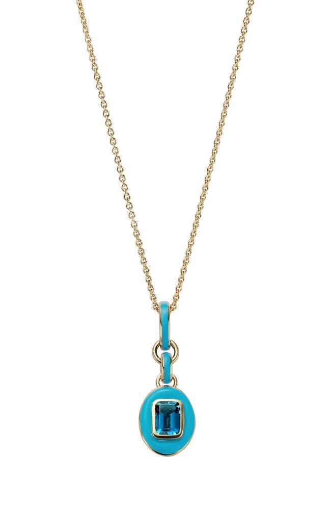 Cast The Stone Charm Necklace in Blue Topaz Cover