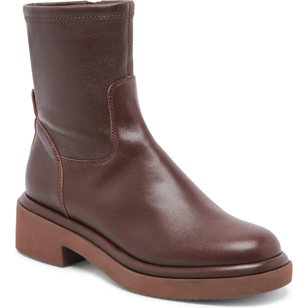 Dolce Vita Simaya H2O Waterproof Platform Bootie in Mahogany Leather H2O Cover