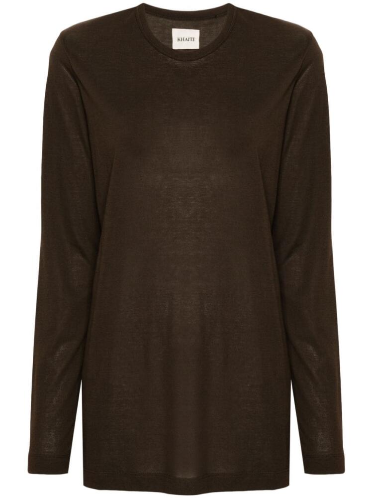 KHAITE The Morton jersey top - Brown Cover