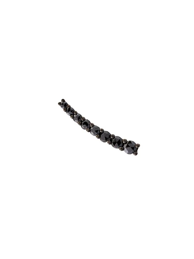 ALINKA Dasha black diamond right side earring - Metallic Cover