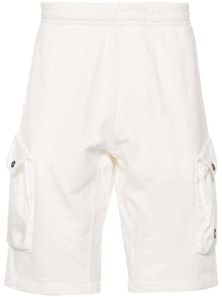 C.P. Company logo-embroidered cotton bermuda shorts - White Cover