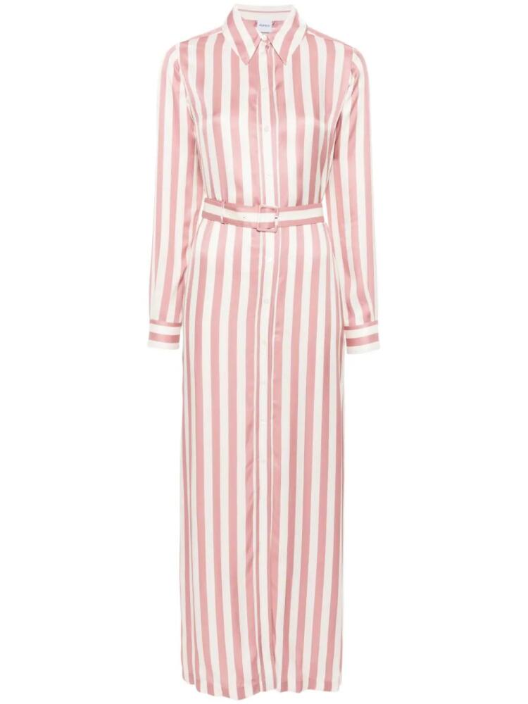 ASPESI striped belted shirtdress - Pink Cover