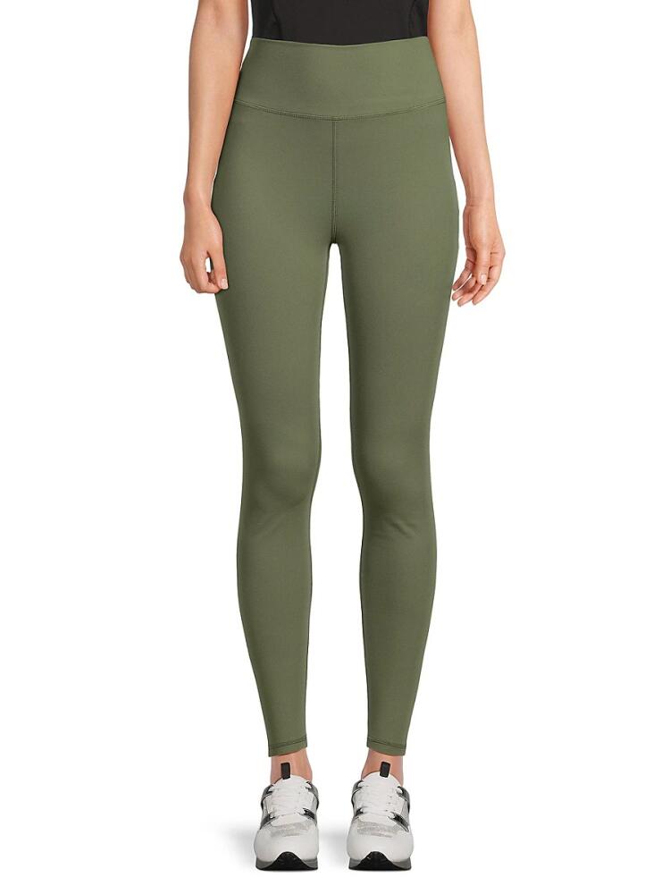 WeWoreWhat Women's Banded Waist High Rise Leggings - Army Green Cover