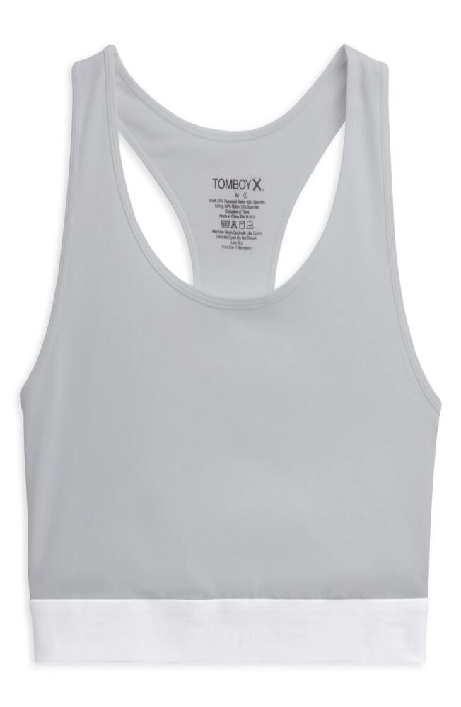 TomboyX Racerback Compression Top in Silver Cover