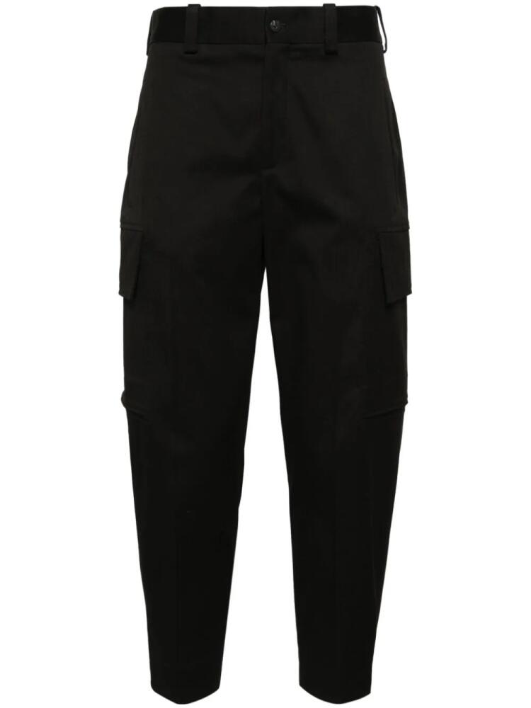 Neil Barrett tapered cotton cargo trousers - Black Cover