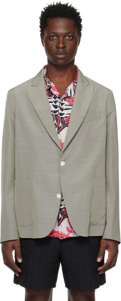 4SDESIGNS Gray Peaked Lapel Blazer Cover