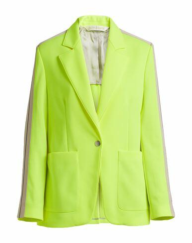 Palm Angels Woman Blazer Acid green Cotton, Polyester Cover