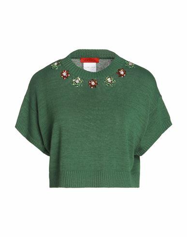 Max & co. Woman Sweater Green Cotton, Polyamide Cover