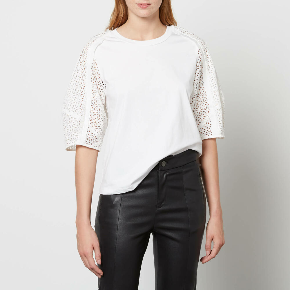 3.1 Phillip Lim Women's Broderie Anglaise T Shirt - White Cover