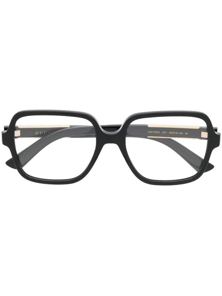 Gucci Eyewear square frame glasses - Black Cover