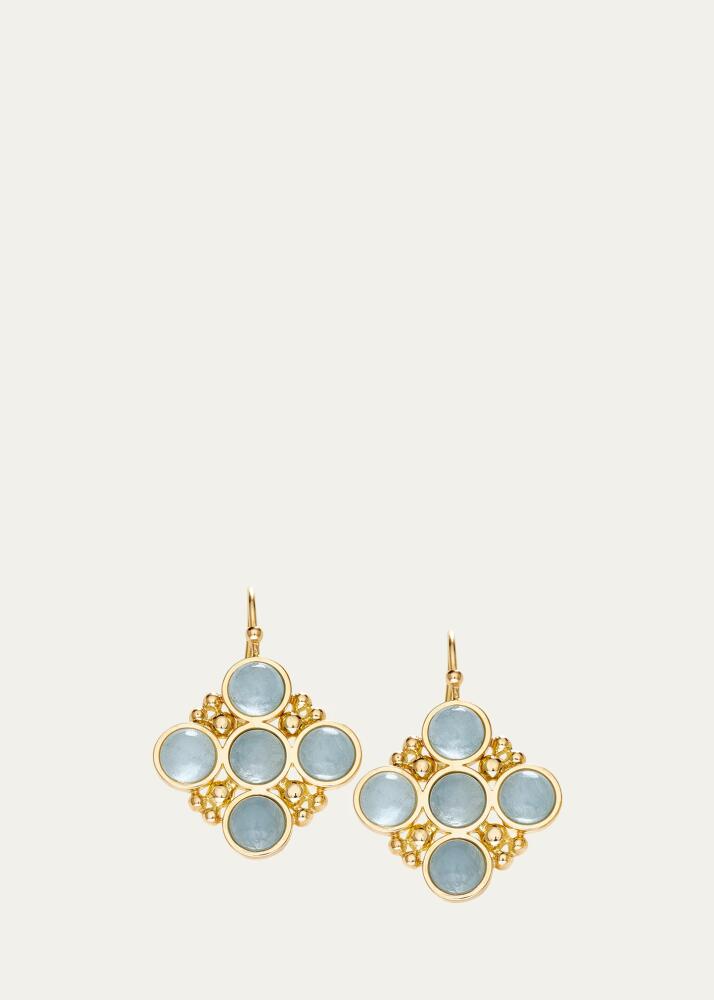 L. Klein 18k Gold Bubbles Aquamarine Drop Earrings Cover