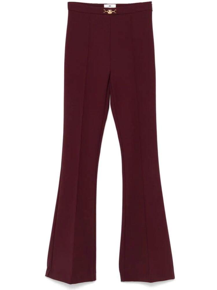 Elisabetta Franchi crepe flared trousers Cover