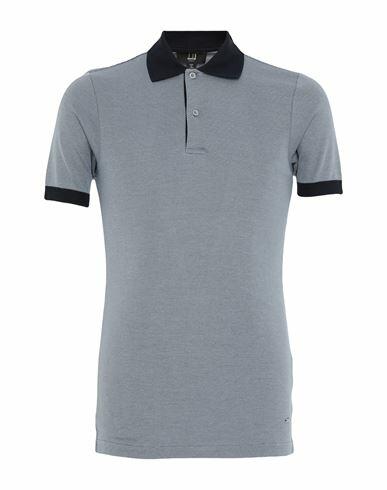 Dunhill Man Polo shirt Slate blue Cotton Cover