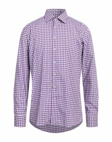 Etro Man Shirt Purple Cotton Cover