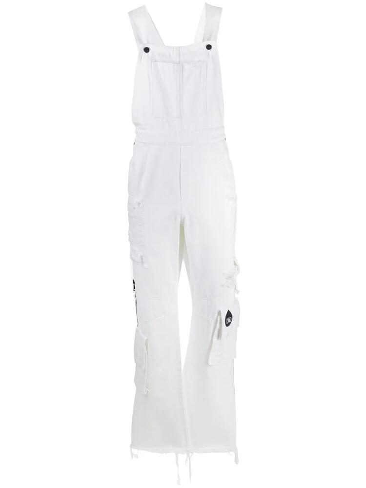 DUOltd multi-pocket denim overalls - White Cover