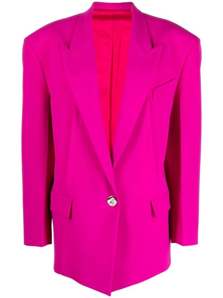 The Attico Glen oversized single-breasted blazer - Pink Cover