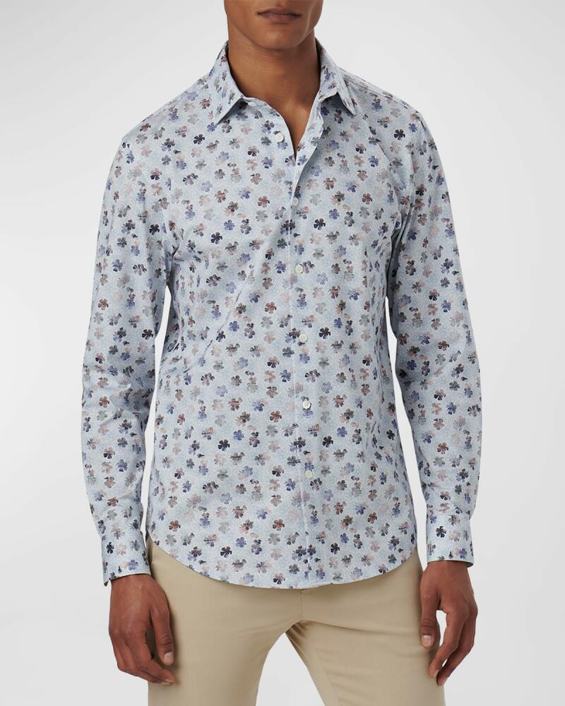 Bugatchi Men's OoohCotton Tech Floral Sport Shirt Cover