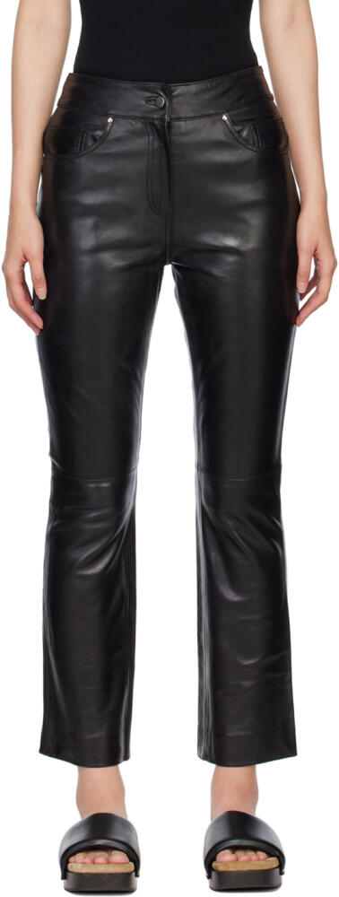 Stand Studio Black Avery Leather Pants Cover