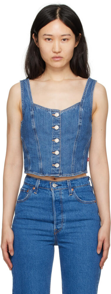 Levi's Indigo Alani Denim Tank Top Cover