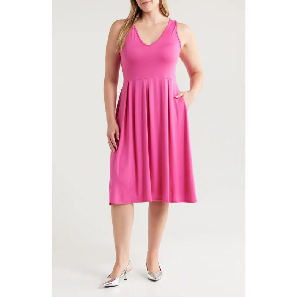 24seven Comfort Apparel Sleeveless Jersey Dress in Pink Cover