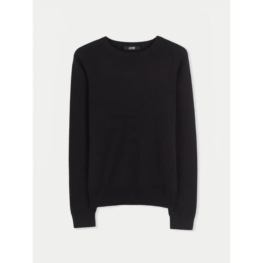 Gobi Cashmere Crew Neck Sweater in Black Cover