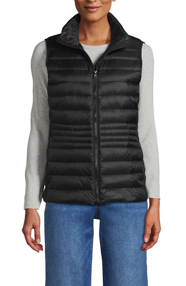 Lands' End Wanderweight Packable Ultralight Down Vest in Black Cover