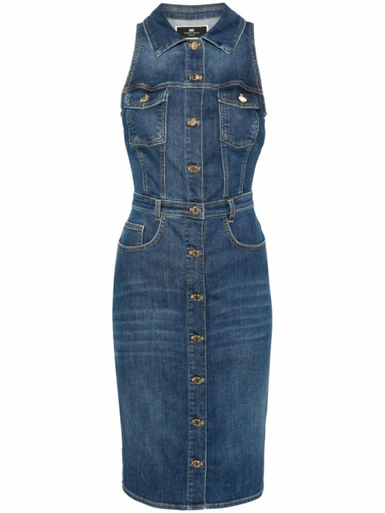 Elisabetta Franchi denim midi dress - Blue Cover