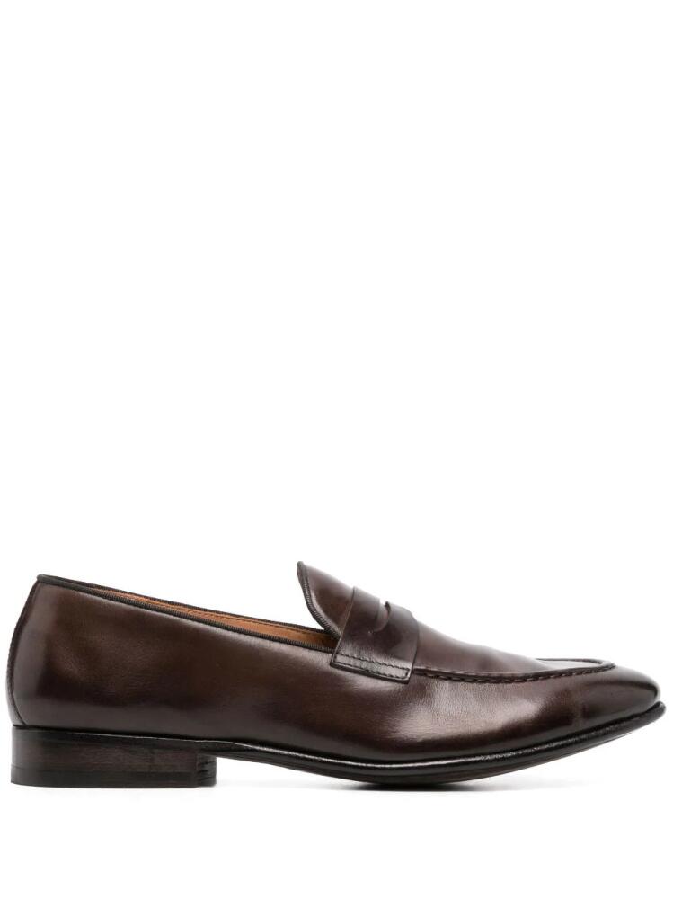 Alberto Fasciani penny-slot leather loafers - Brown Cover