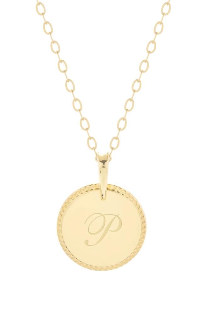 Brook and York Milia Initial Pendant Necklace in Gold P Cover