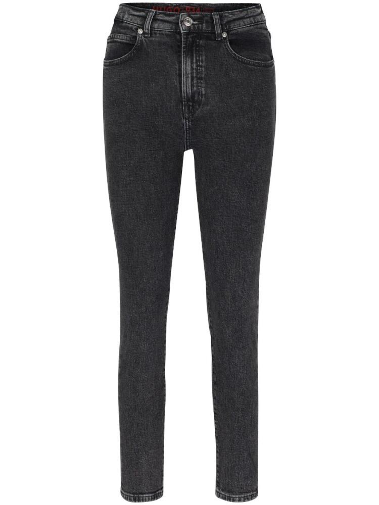 HUGO skinny-cut mid-rise jeans - Black Cover