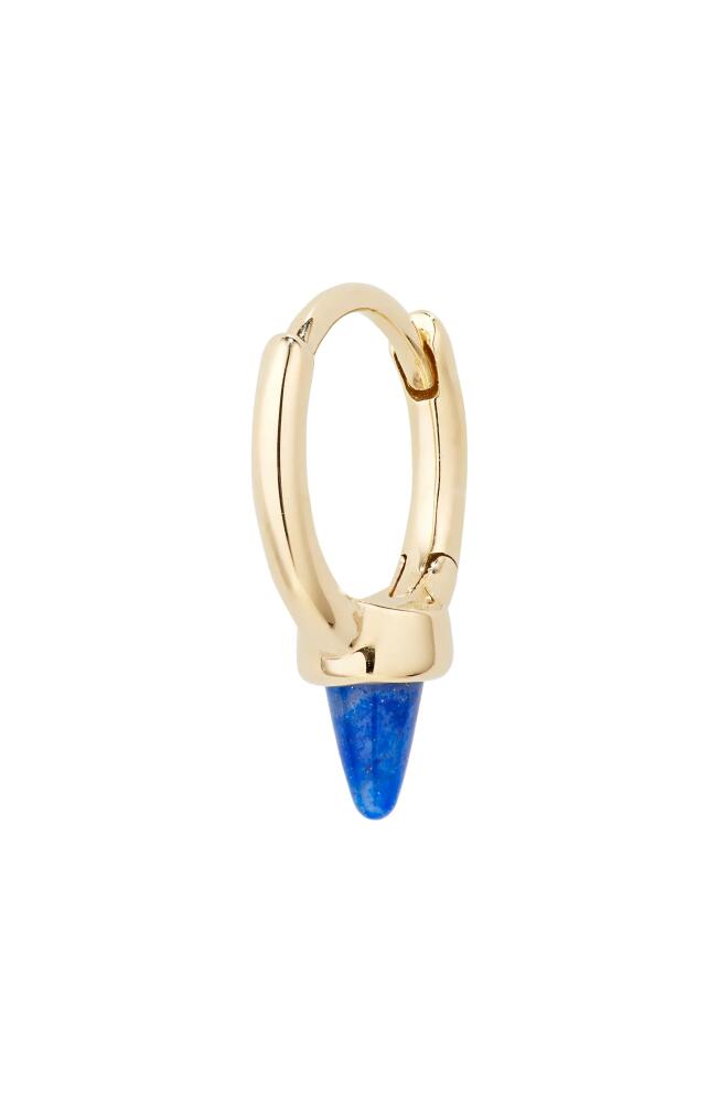 Maria Tash Single Short Lapis Spike Hoop Earring in Yellow Cover