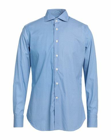 Caliban Man Shirt Pastel blue Cotton Cover