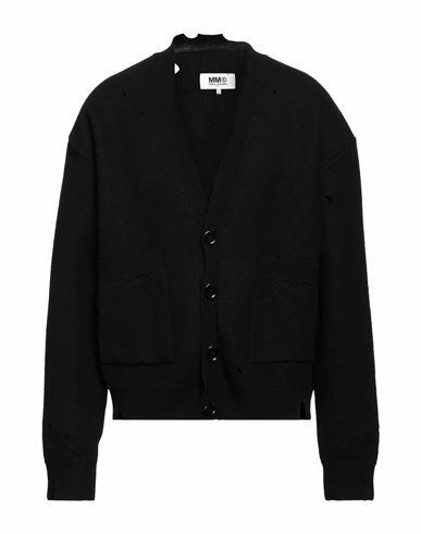 Mm6 Maison Margiela Man Cardigan Black Wool Cover