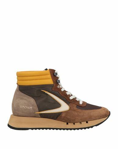 Valsport Man Sneakers Dark brown Leather, Textile fibers Cover